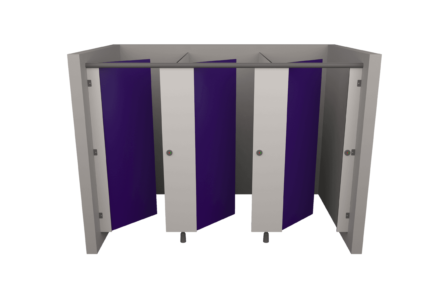 Colours - Triple Enclosed - Toilet Cubicles Online